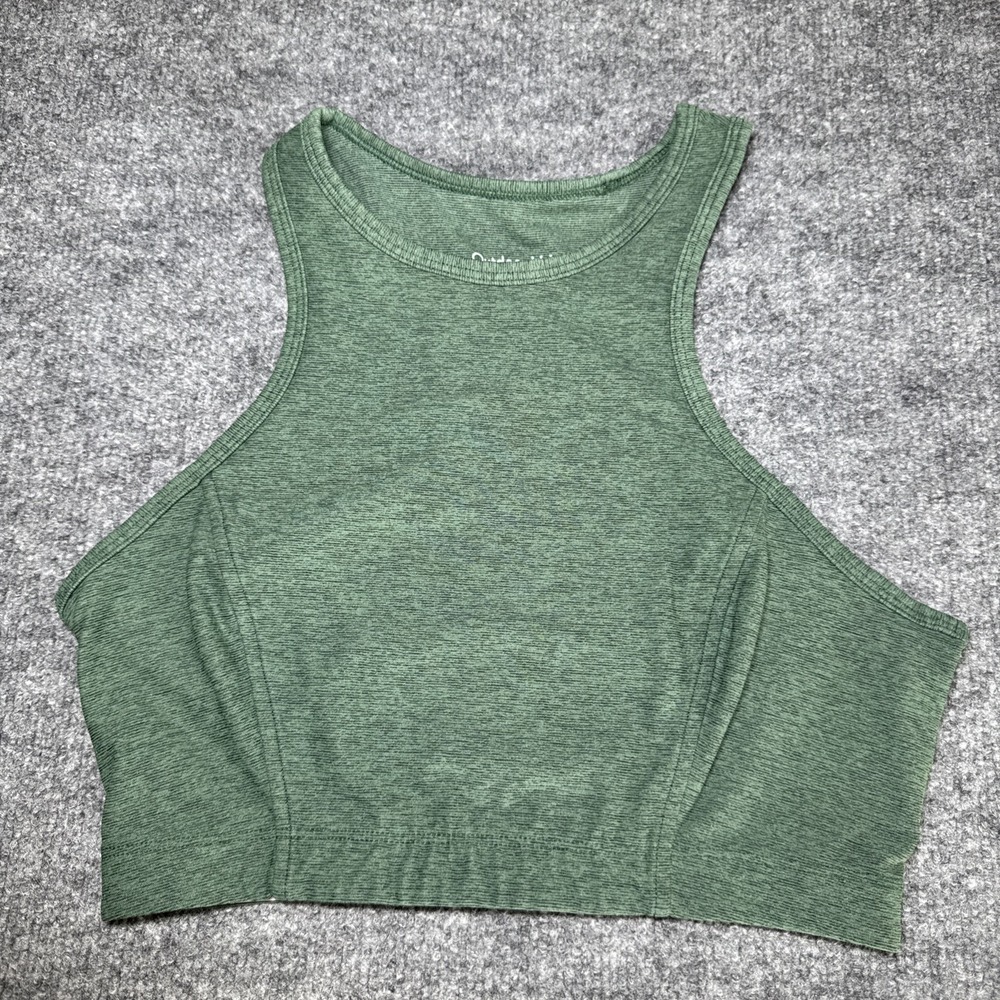 Outdoor Voices Olive Green‎ Crop Top Sports Bra Solid Size Small